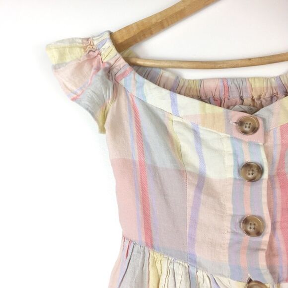 UO Amelie Off-The-Shoulder Button-Down Dress - Picture 4 of 8